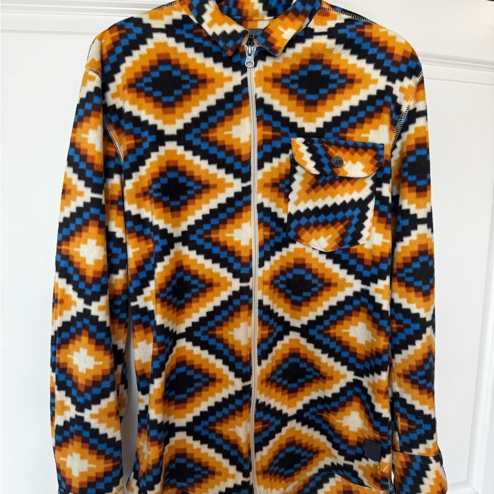 Vintage 1946 Zip Up Sweater Blue and Orange